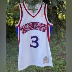 MITCHELL & NESS NBA AUTHENTIC HOME JERSEY PHILADELPHIA 76ERS 96 ALLEN IVERSON